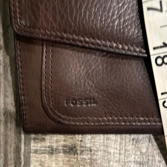 Vintage Fossil Brown Leather Bag/ clutch wallet - Picture 4 of 6
